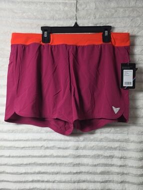0510 Korsa Women's Athletic Shorts with Built In Underwear Large